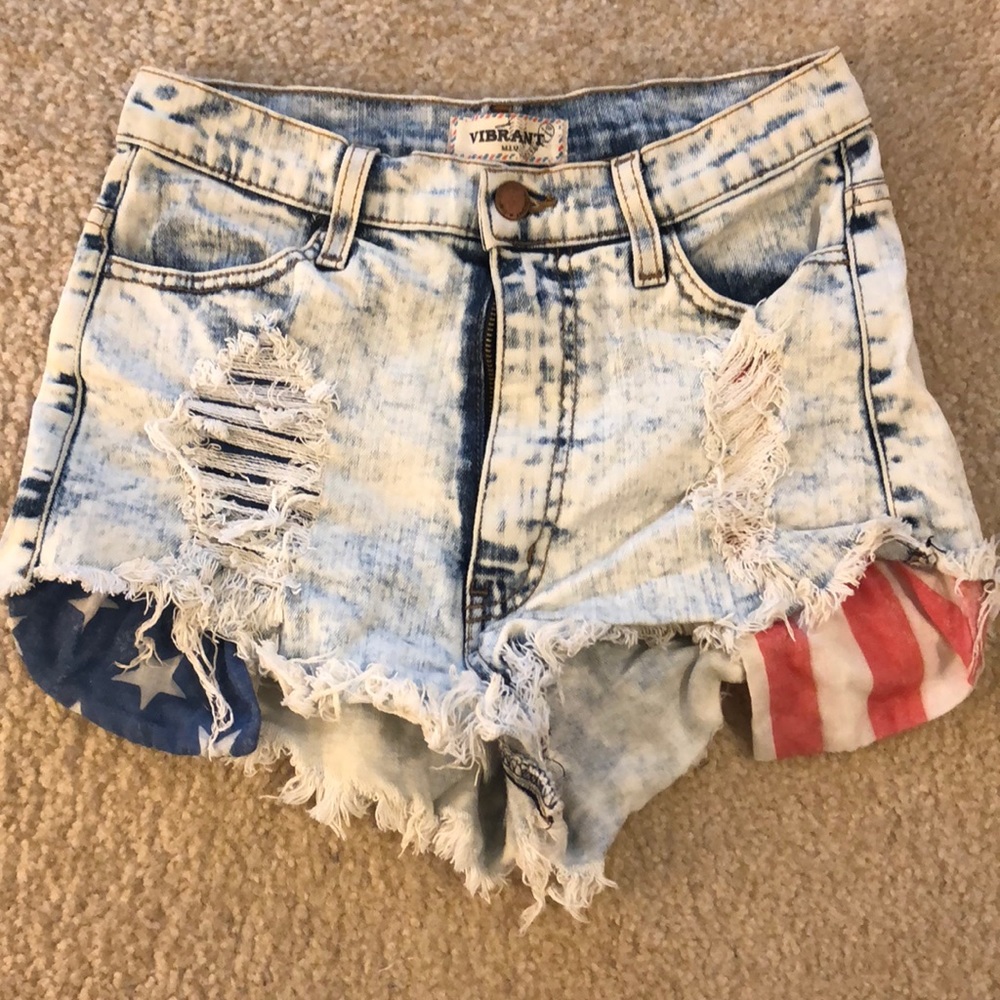 JULY 4th high waisted shorts